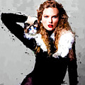 Taylor Swift poses for Travis Kelce