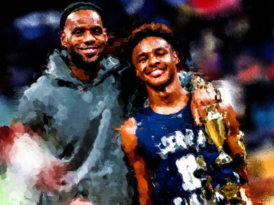 LeBron James and Bronny James Play for the Lakers